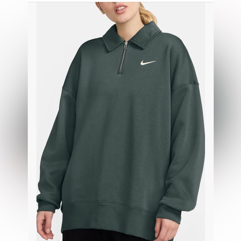 Nike Sportswear Phoenix Fleece Quarter Zip Oversize Polo Sweatshirt